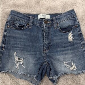 Mudd Blue Jean Distressed Jean Shorts